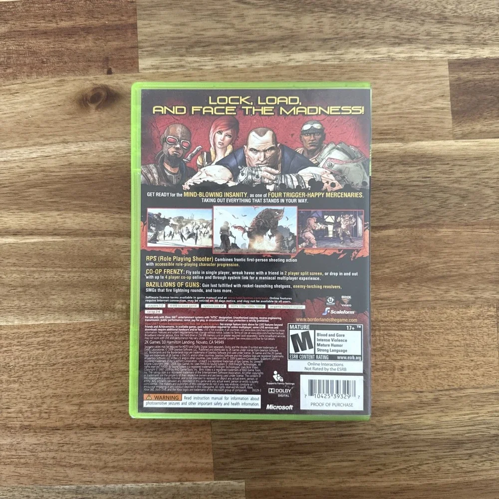 Borderlands CIB W/ Manual - Xbox 360 Gearbox Software 2K Games RPS Xbox Live